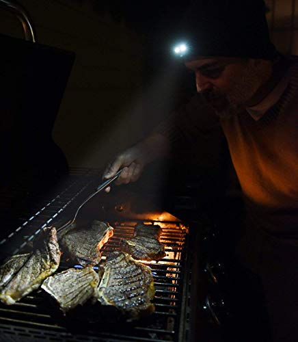 OMOUP Camping Outdoor LED Kappe 4 LED Hut USB aufladbare für Männer Frauen warme Strickmütze LED Cap Licht mit 3… – Bild 8