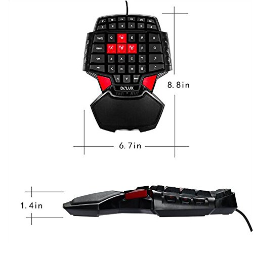 DEEBOL New Version 46Key Wired Professional Singlehanded No Backlit