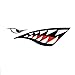 MonkeyJack 2 Pieces Shark Mouth Decals Sticker Fishing Boat Canoe Kayak Graphics Accessories - Waterproof and Durable