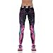 Slimming Girl Sexy Black Galaxy Print Workout High Waist Stretchy Tights Sport Leggings, Black, Medium(Fit Waist:26.8