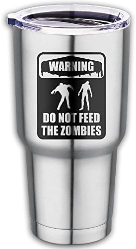 Zombie Warning 900 Stainless Steel Car Cup Humor