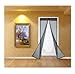 Magnetic Screen Door Black with Heavy Duty Mesh Curtain and Full Frame Velcro Fits Door Size up to 34x82 inch. Measure Your Door Size Carefully.