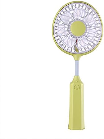 QDao Unique Badminton RacketAnpress Portable Mini USB / Battery Fan Air Cooling Handheld Fan Palm-Leaf Fan Personal Cooling Fans(2 speed ) (Yellow)