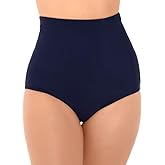 Swim Solutions Women's Ultra High-Waist Swim Bottoms (Navy, 10)