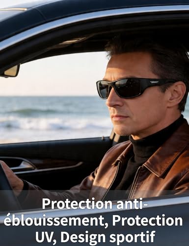 PUKCLAR Sunglasses Men Polarized Lightweight TR90 Frame UV400 Spring Hinges Sunglasses