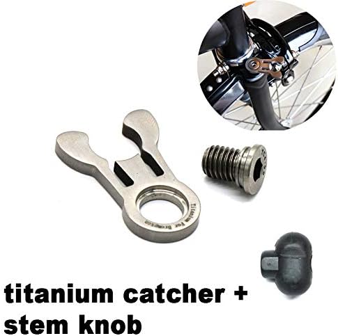 SHOUTAI Titanium Catcher for Brompton Front Fork Head Tube Catch Silver