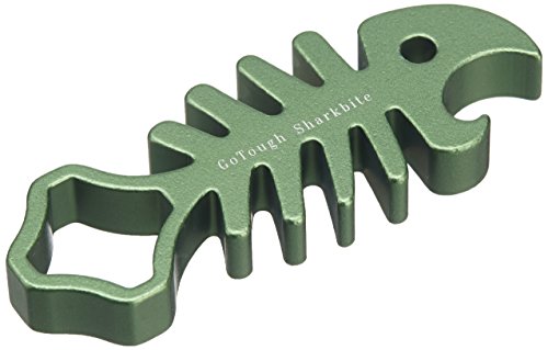 Fotodiox GoTough SharkBite Green Metal Wrench with Bottle Opener for Gopro Hero2, Hero3/3+, Hero4 Mounting Knobs, Adapters, Screws and Bolts