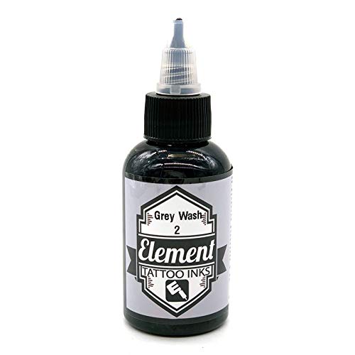 Element Tattoo Supply - Gray Wash Tattooing Inks 6 Bottles 2 OZ Pigment (Set 6-Shades)