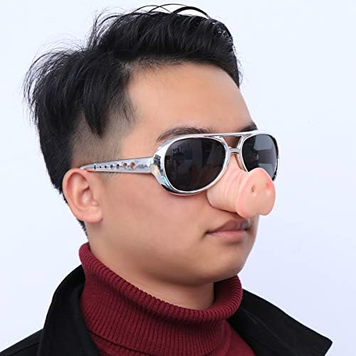 Yeahibaby 豚鼻サングラスファンシードレスピギー鼻パーティーメガネ面白いメガネコスチュームアクセサリー シルバー B07ms8kyc9 696円