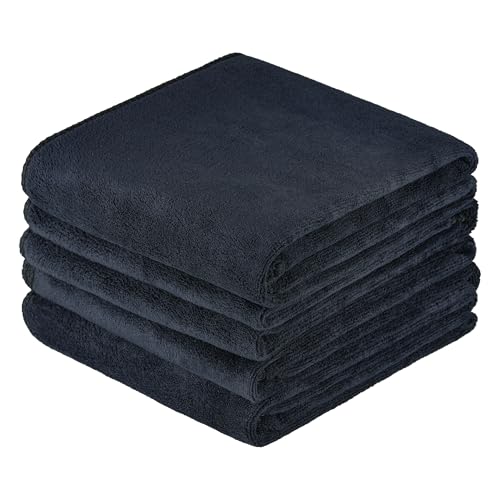 Starvortex 4Pc Gym Towels, 75 x 35 cm Microfibre Gym Towel, Soft Microfibre Towels, Men's Women's Gyms Towel, Strong Water Absorption Yoga Towel for Travel, Gyms, Camping