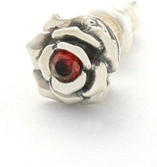 Amazon アルテミスキングス Artemis Kings ガーネット クリムゾン ローズ 薔薇 スタッド シルバー ピアス メンズ レディース プレゼント Ake0078 ピアス 通販