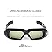 SainSonic Zebra 10M 144Hz 3D Active Shutter Glasses Rechargeable IR 3D Glasses for SamSung Vizio Acer ViewSonic BenQ Vivitek Optoma Infrared 3D DLP-Link Ready Projector, HDTV, Black