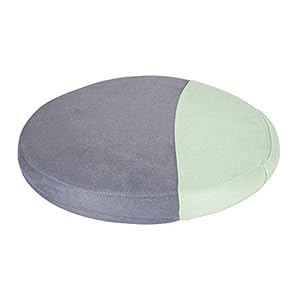 Joy.Box Round Seat Cushion for Office Chair | Lower Back Pain, Tailbone, Coccyx & Sciatica Relief | Pure Memory Foam for Relaxing Yoga & Meditation | Home & Car Use (Gray Green, 33 * 33 * 4 cm)