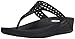 FitFlop Women's Carmel Toe-Post Suede Sandals Dress, Black, 7 M US