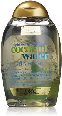 Ogx Weightless Hydration Coconut Water Shampoo, 13 Ounce Bottle, , Lightweight Hydrating Formula Sulfate-Free Surfactants