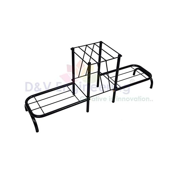 D&V ENGINEERING - Creative in innovation Metal Pot Stand, Black, 85cm-Wide,33cm-Height , 1 Piece - Image 3