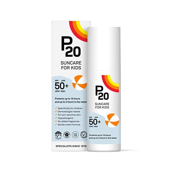 Riemann P20 Sun cream/lotion for Kids (+1 yr) SPF50+. All day long, Once a day, Hydrating, Absorbs Fast, Long lasting, 5…