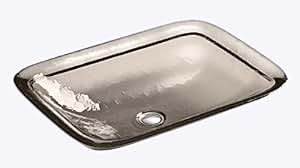 Kohler K-2773 Inia Glas-Waschbecken – Drop-in, Transparent Mit Gerippter Textur, 2773-TG8