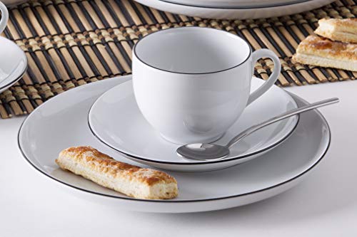 KAHLA 050466O69896C Black Urban Line Geschirrset Porzellan 6 Personen Kaffeeservice Teeservice Frühstück Tassen Teller… – Bild 5