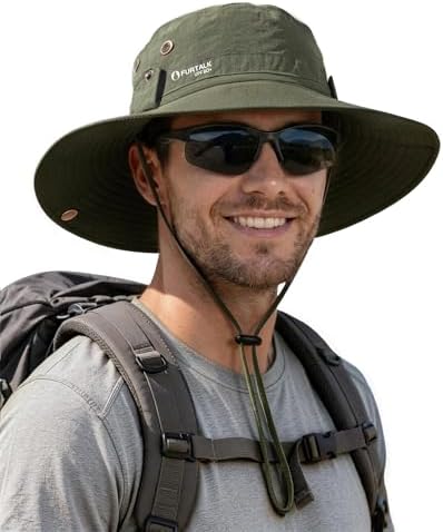 Sun Hat with Ponytail Hole Wide Brim UPF 80+ Foldable Bucket Hat for Hiking FURTALK Wide Brim Sun Hat with Ponytail Hole for Women UPF  main image 3