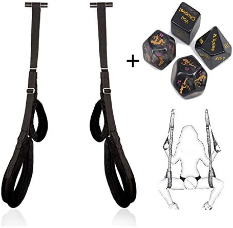 Health Lodge Portable Hanging Door Straps Swing with 4 Funny Dice for Yoga Training