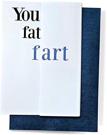 Funny fold-Out Father Card. The Rude Message on The Front unfolds into Something Entirely Different When Opened Out! Other Cards in Series. (Blue Father Card)