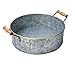OUTSHINE Galvanized Metal Rustic Tray for Centerpieces countertop Coffee Table Wedding Table Decorations (Galvanized Gold Rim)