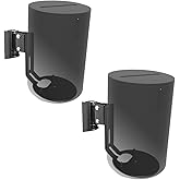 EMAQUIN Wall Mounts Brackets-Pair Set(2PCS) for Sonos Era 100 Speaker(Include 2PCS,Swivel and Tilt,Sturdy Metal,Enduring Paint Finish,Easy to intall,Compatible with Sonos Era 100,Black Pair)