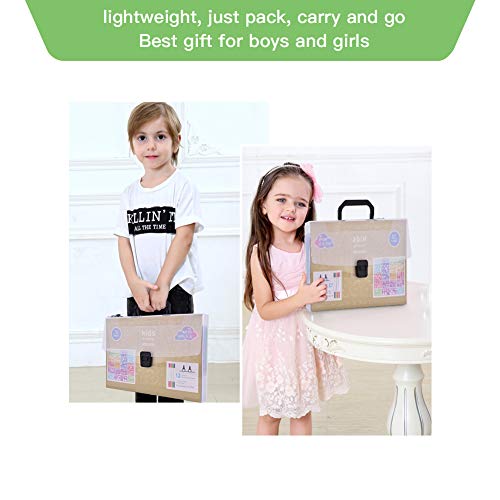 CtopoGo Drawing Stencils Set for Kids with Over 400 Shapes,Educational Toys to Enhance Children's Creativity,Arts and Crafts for Girls & Boys,Travel Activities Kit for Age 3+ Ideal Kids Gifts