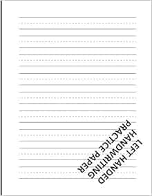 left handed handwriting practice paper lined writing sheets notebook
