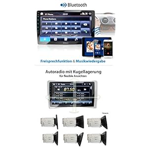 XOMAX XM-2D1006 Autoradio con mirrorlink, LED Colori di illuminazione, vivavoce bluetooth, schermo touch screen 10,1… - immagine 3