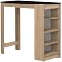 Table Bar Plateau Blanc Fabrication Française Table Bar Gavarnie SYMBIOSIS - Meuble Rangement Blanc 94x40x101 Cm Meuble Salle à Manger
