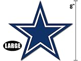 American Vinyl Large 8 Inch Blue Star Dallas Cowboys Colors Sticker (Logo Big dak Fan ROMO)