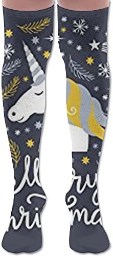 Christmas Unicorn Women's Sexy Extra Long Thigh High Socks Knee High Stockings