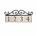 NACH KA 4 Address Sign Plaque for House Numbers, Old World, Cast Iron, 4, Black Natural