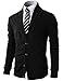 H2H Mens Basic Cardigan with Shawl Collar BLACK US S/Asia M (JNSK03)