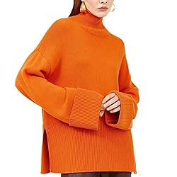 Women's Oversized Turtleneck Sweater Long Sleeve