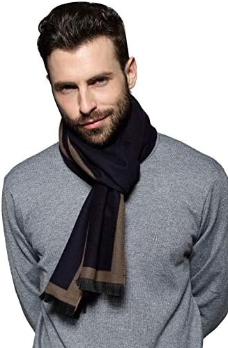NEW Men's Prime Simple Colour Reversible Dots & Pin Stripes Print Scarf
