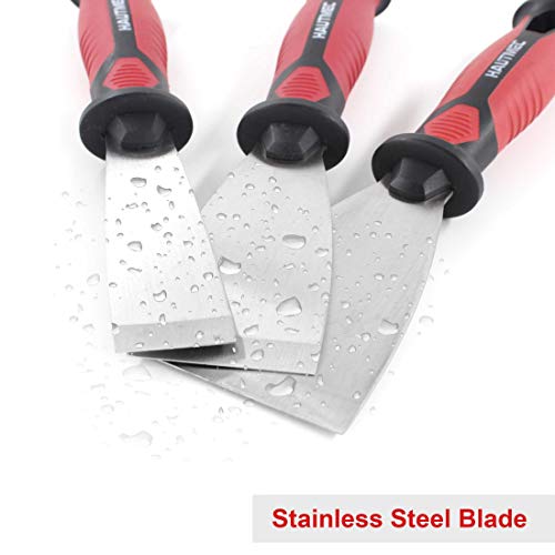 HAUTMEC 3Pack Taping Knife Set, Drywall Flex/Flexible Stainless Steel