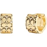 COACH Quilted C Huggie Earrings