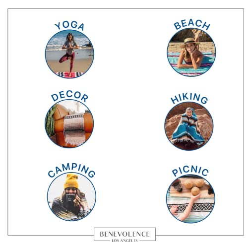 Benevolence LA Authentic Mexican Blanket Beach Blanket, Handwoven