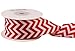 LaRibbons 1-1/2 inch Wide Chervon Zigzag Printed Grosgrain Ribbon by 10 Yard Spool (250 Poppy Red)