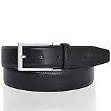 Belts for Men Leather Black Business Belt with Gift Box