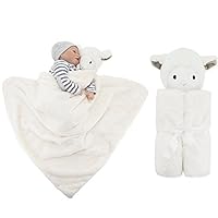 GudeHome Baby Girls Blanket Swaddling Infant Sleeping Bag Bathrobe Towel With Cute Animal Head 76x76cm(Thick-White Sheep)