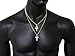 Fashion 21 Egyptian Ankh, Cross Pendant 20,24, 30 inches Chain 2 Necklace Set in Gold Tone (20