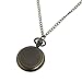 Souarts Pocket Watch Classic Smooth Vintage Antique Bronze Color Pocket Watch (Roman Numerals)
