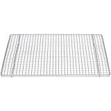 Professional Cross Wire Cooling Rack Half Sheet Pan Grate - 16-1/2" x 12" Drip Screen 2 Pack