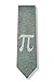 Men's Green Microfiber Pi Symbol to the 50th Decimal Mathematics Math Tie Necktie