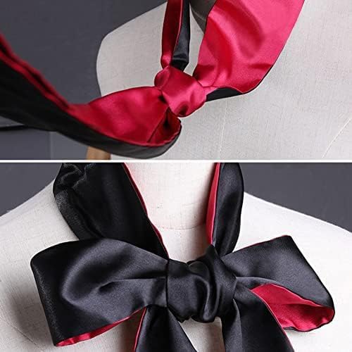 2 pezzi Maschera per Occhi in Raso, Maschera di Sonno, Benda Sexy, Benda per Dormire, Occhi Bendati, Maschera degli Occhi di Raso Nero Rosso, Cravatta Bendato per Dormire per Amanti delle Coppie