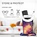 FINTIE Plush Lined Eyeglasses Holder, Glasses Stand Case, Anti-scratch Glasses Storage Organizer for Desk, Nightstand, Office, Galaxy